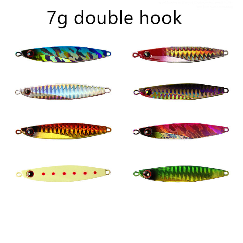 Sequined primary color small iron plate fishing lure