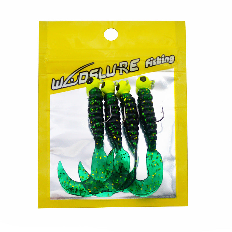 Soft Bait Bionic Fake Lead Head Hook Fishing Tackle