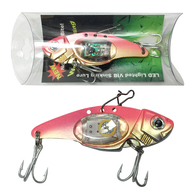 LED Fish-shaped Fish Lure Underwater Luminous Light Bait