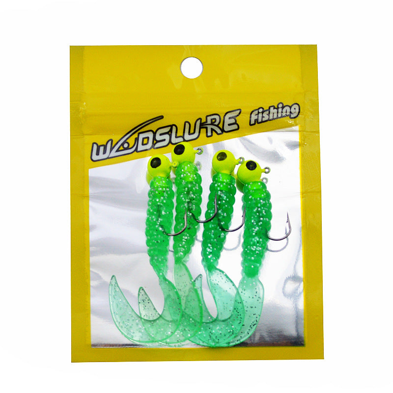 Soft Bait Bionic Fake Lead Head Hook Fishing Tackle