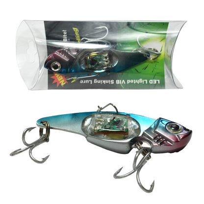 LED Fish-shaped Fish Lure Underwater Luminous Light Bait
