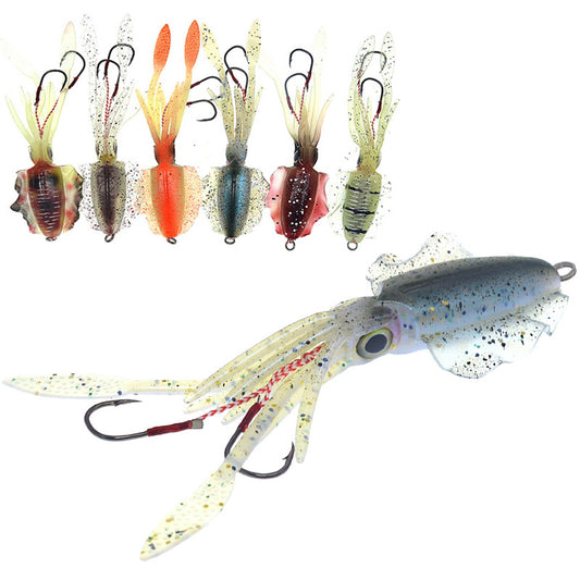 Leaded luminous imitation squid bait