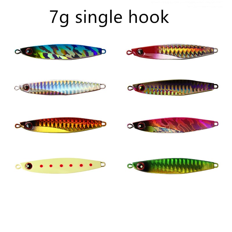Sequined primary color small iron plate fishing lure